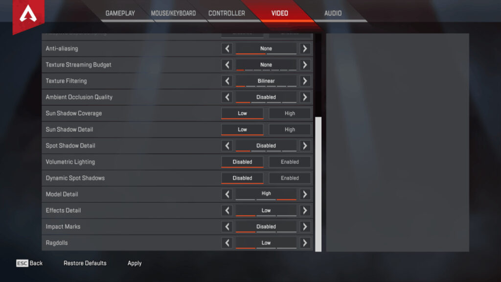 Imperialhal Apex Legends Settings Gear Video Keybinds