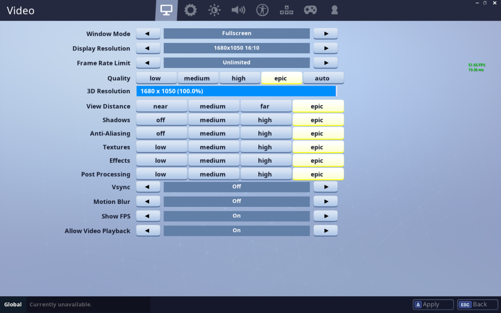 fortnite video settings - how to change resolution in fortnite without nvidia