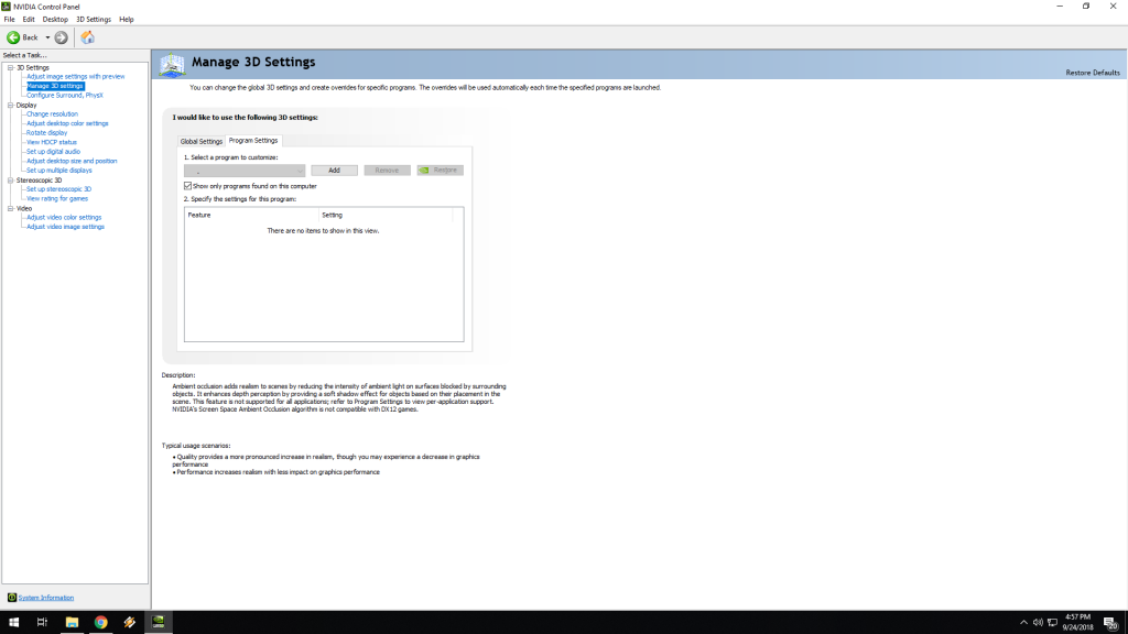 Nvidia Settings