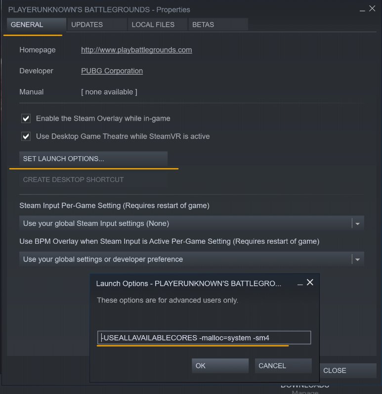 Best PUBG Launch Options