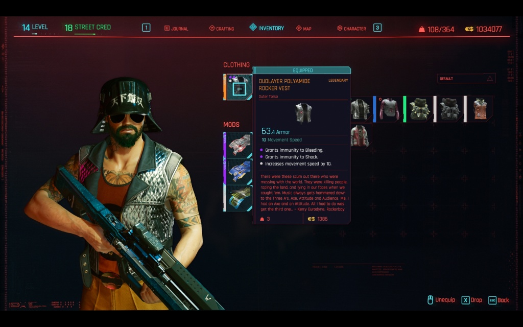 legendary clothes cyberpunk 2077