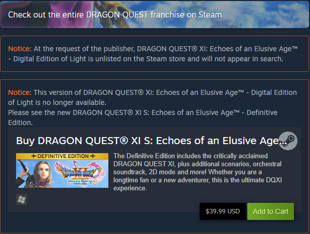 dragon quest xi playstation store
