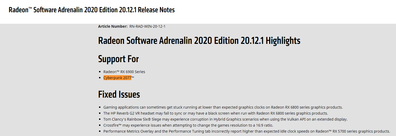 Best AMD Settings For Cyberpunk 2077.