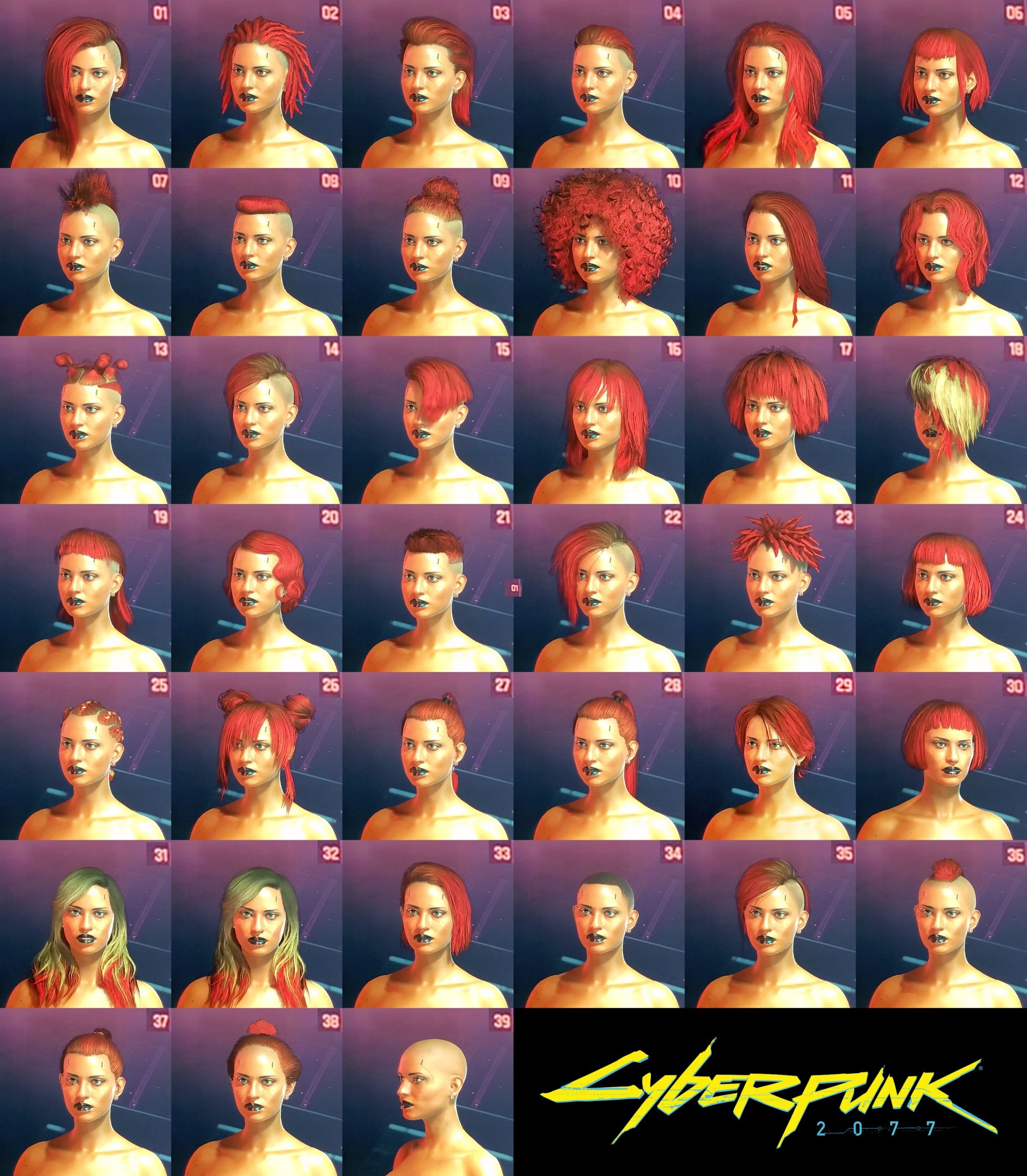 All 39 Cyberpunk 2077 Female Hairstyles Leaked Online - eXputer.com