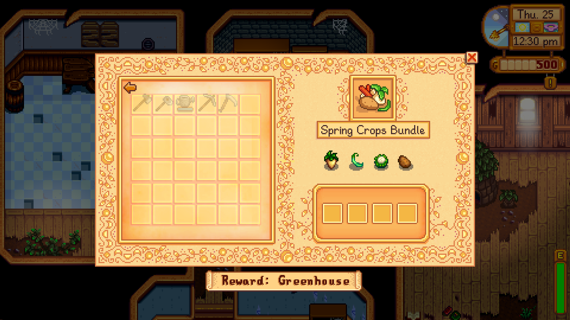 Stardew Valley greenhouse