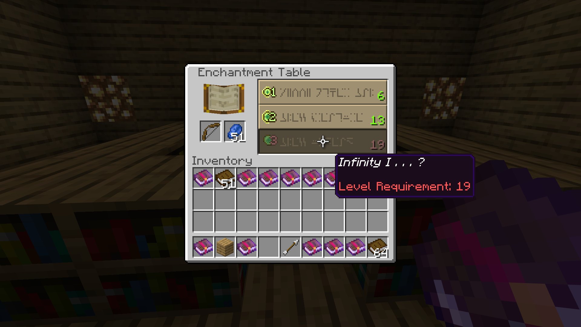 Minecraft Infinity Enchantment