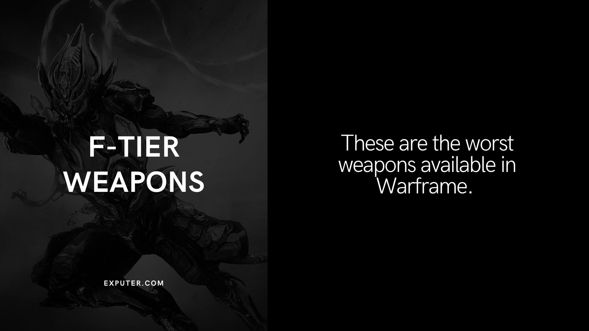 Warframe Weapon Tier List