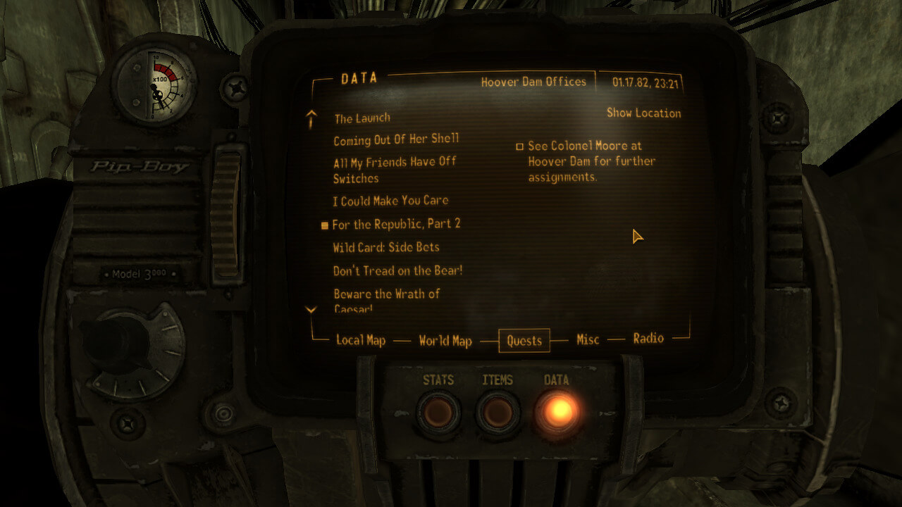 Fallout New Vegas console commands