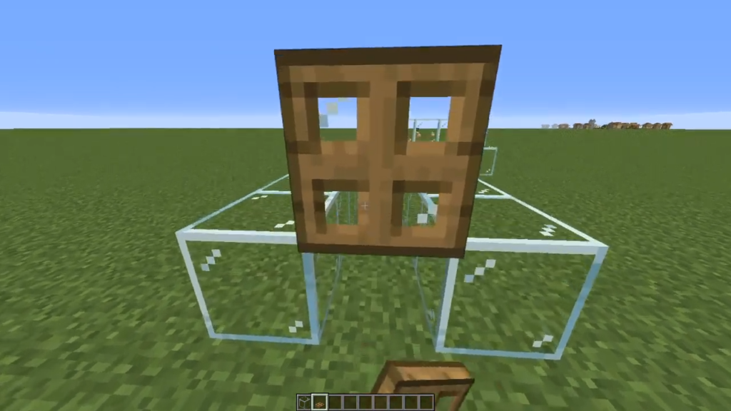 Trapdoor position to go prone in Minecraft