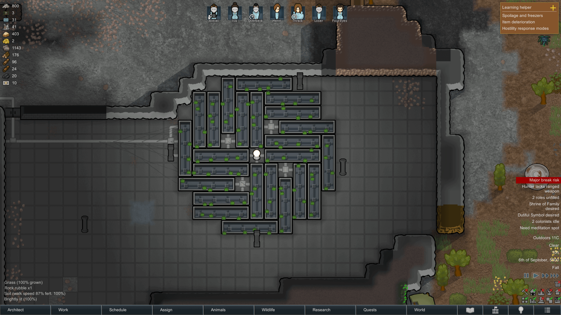 Rimworld Hydroponics Layout 