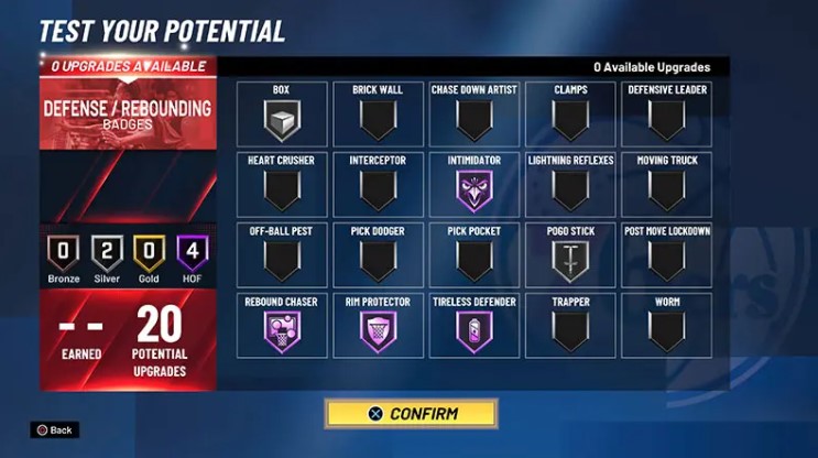 Best defensive Badges 2k21