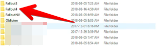 Selecting the "Fallout4" Folder