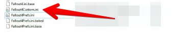 Selecting the "Fallout4Custom.ini" Folder