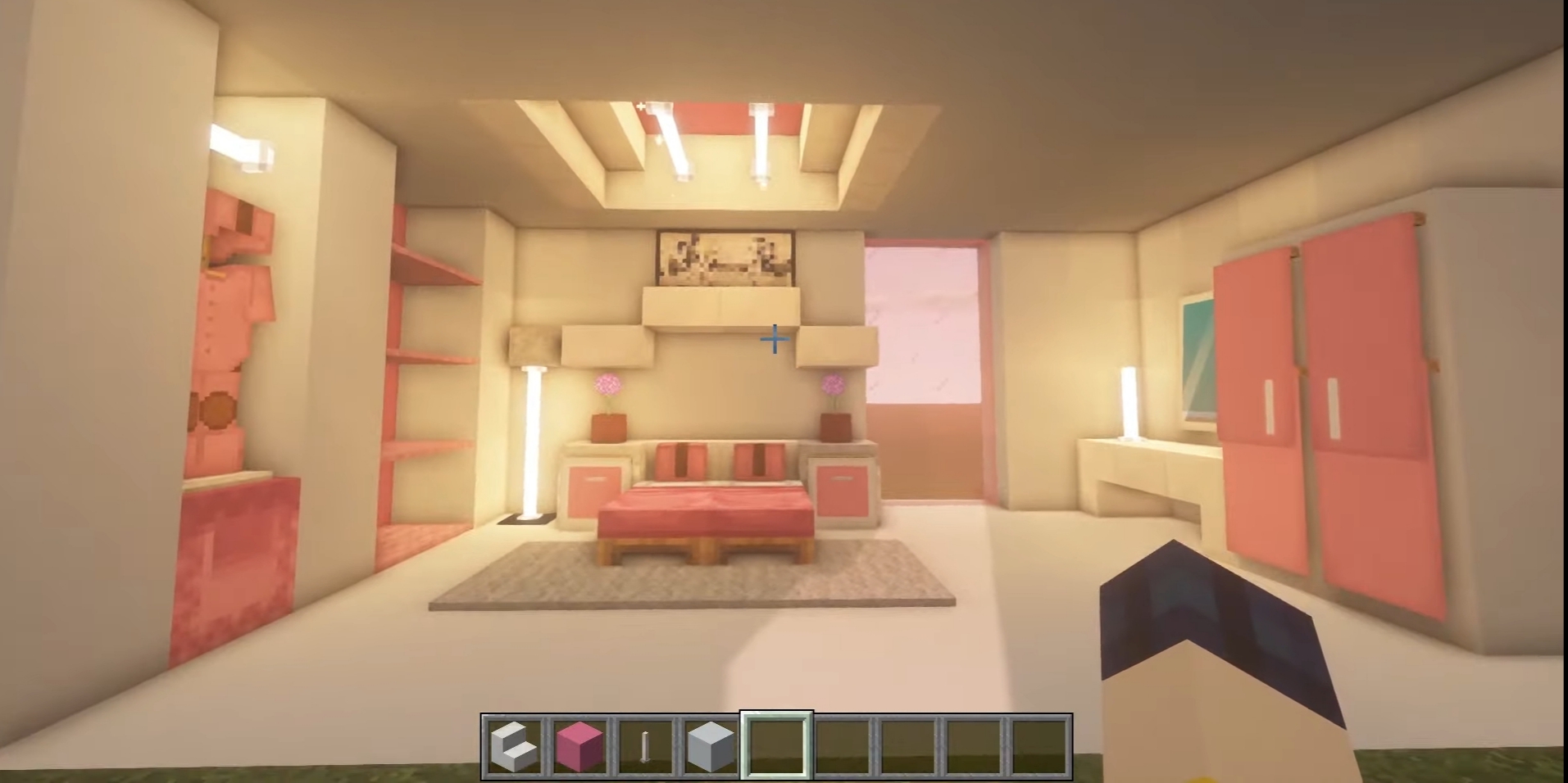 Peach color theme room