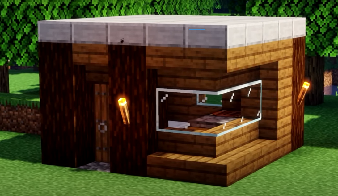 minecraft easy house ideas pe