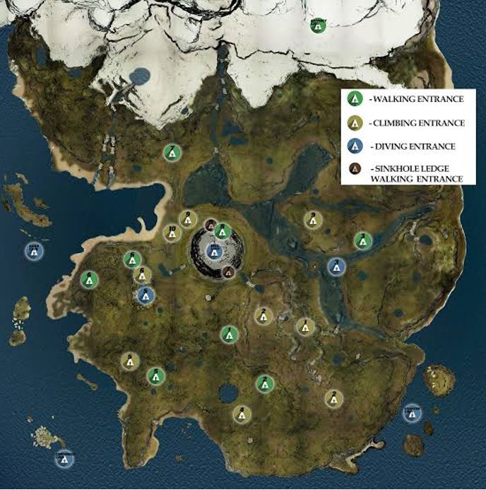 The Forest Cave Locations