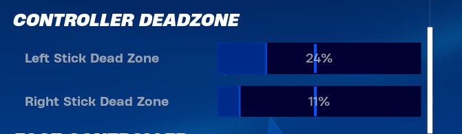 Fortnite controller deadzone settings