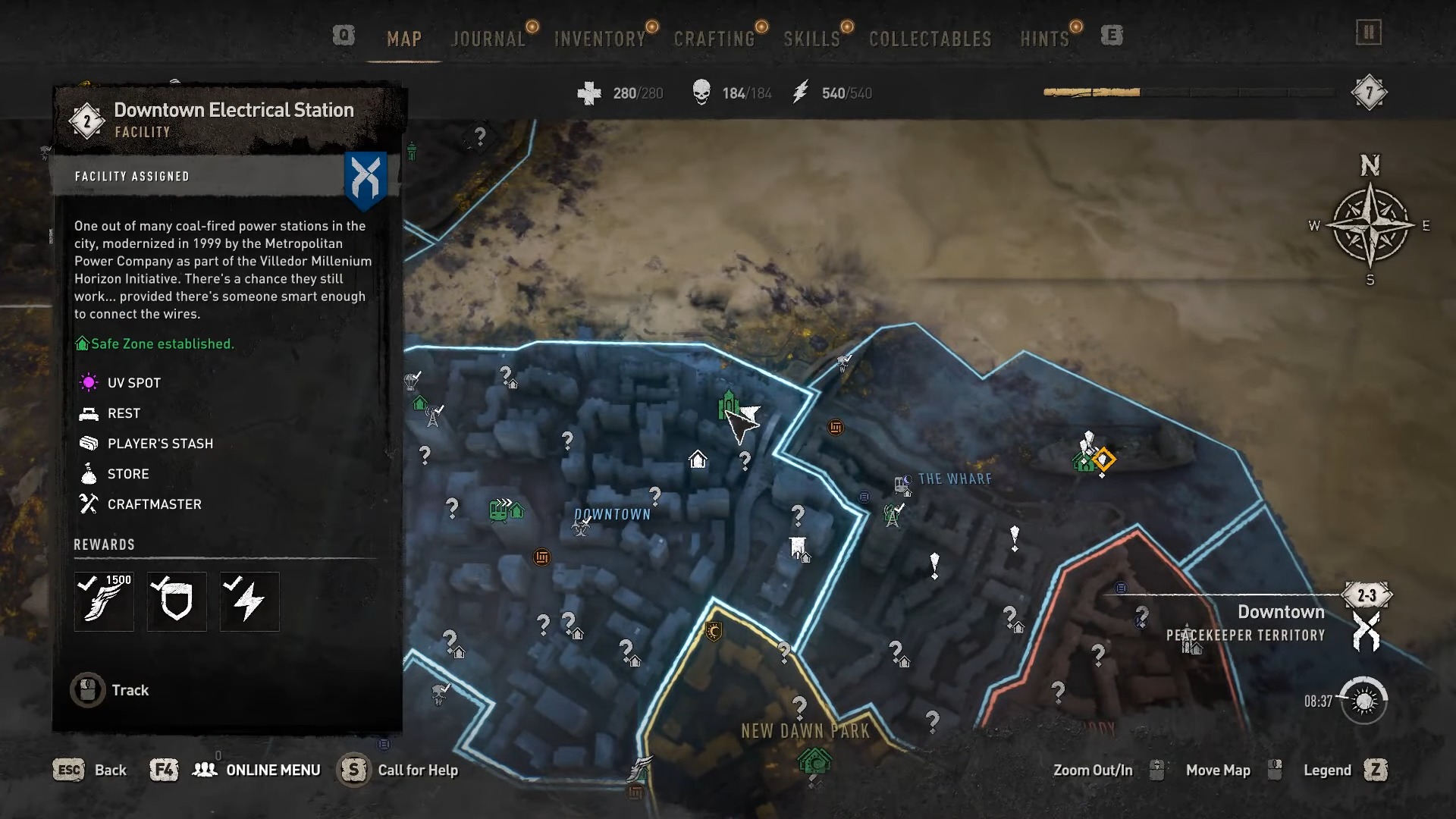 Dying Light 2 Downtown Electrical Station Inhibitor Location