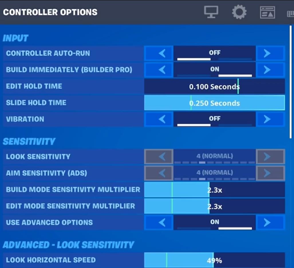 Faze Sway Controller options