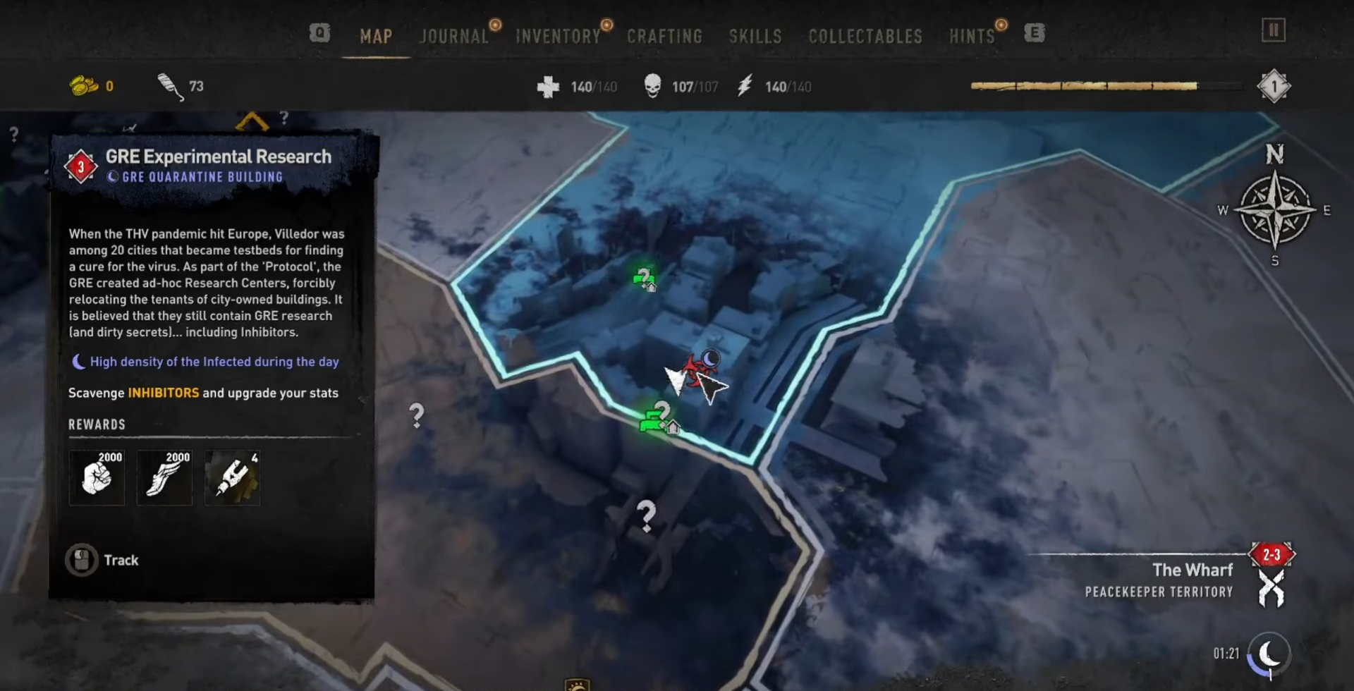 Dying Light 2 GRE Experimental Research Inhibitor Map Location