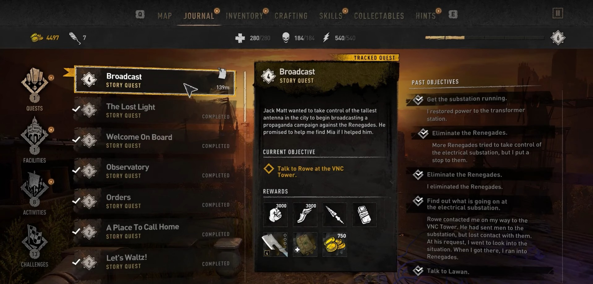 Dying Light 2 Inhibitor Unlocks during Broadcast main quest