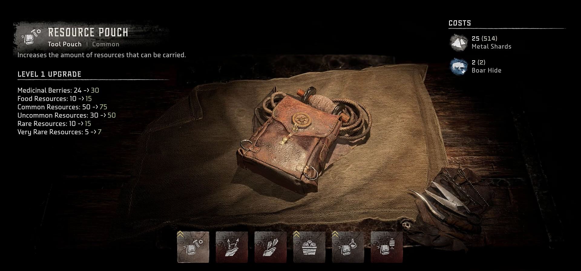 Horizon Forbidden West pouch upgrades