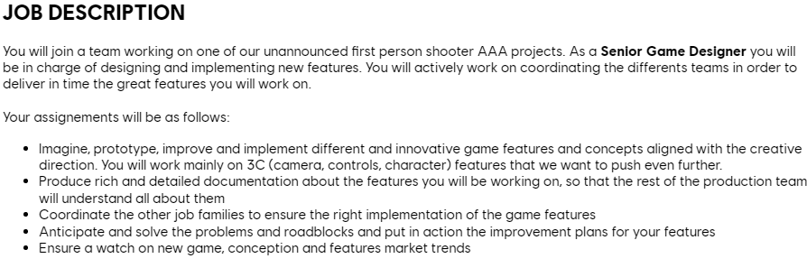 Ubisoft Paris Hiring For An Unannounced AAA FPS Project