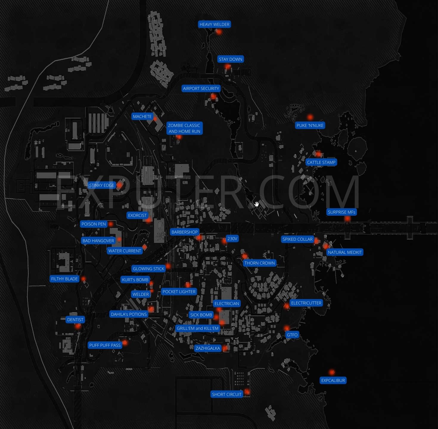 dying light blueprint locations