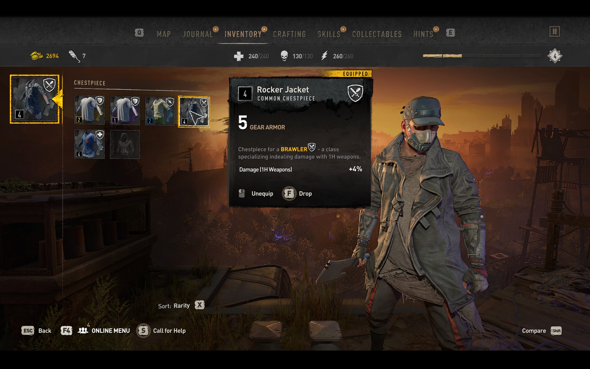 brawler chestpiece build dying light 2