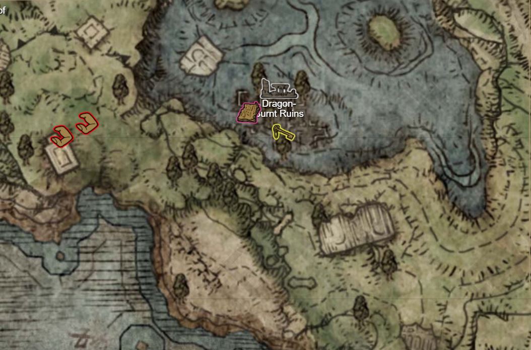 Dragon-burnt Ruins Location