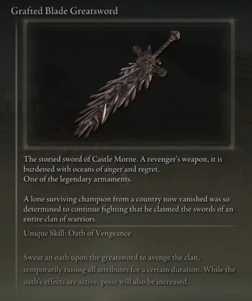 Elden Ring Grafted Blade Greatsword