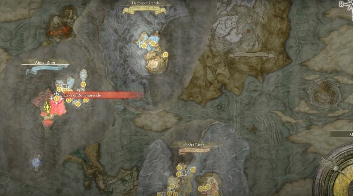 Elden Lake of Rot Map