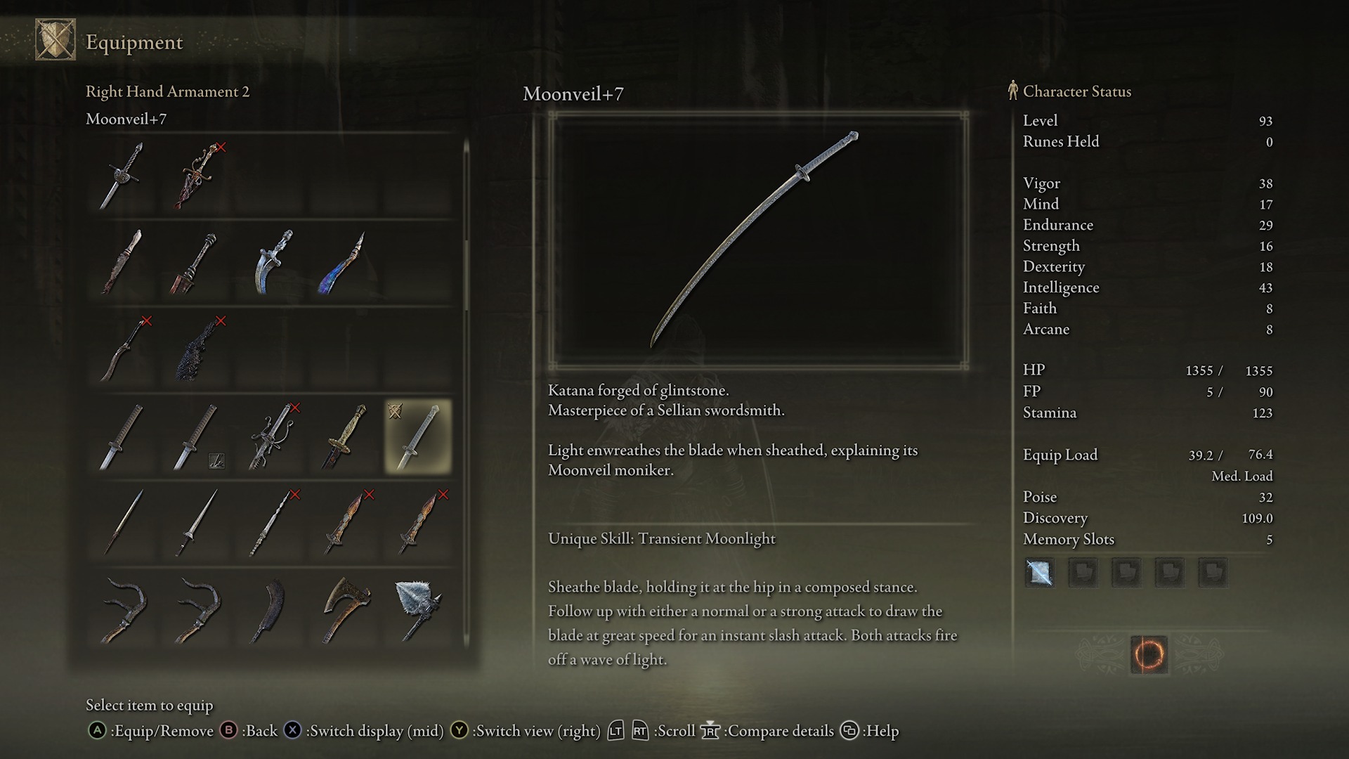 Elden Ring Moonveil Katana Build Gear, Talisman, Playstyle