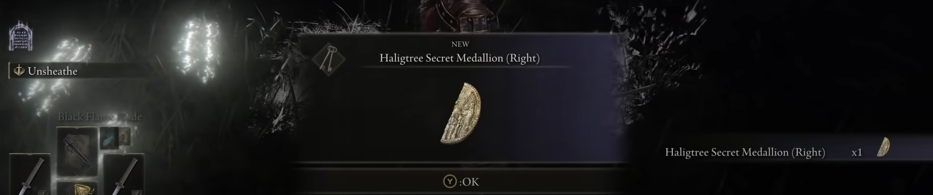 Haligtree Secret Medallion (Right) Obtained