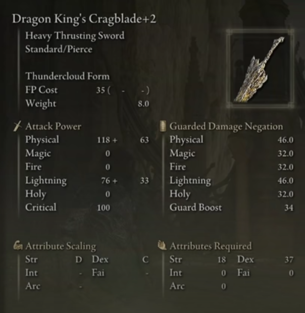 Dragon King's Cragblade