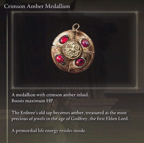 Crimson Amber Medallion