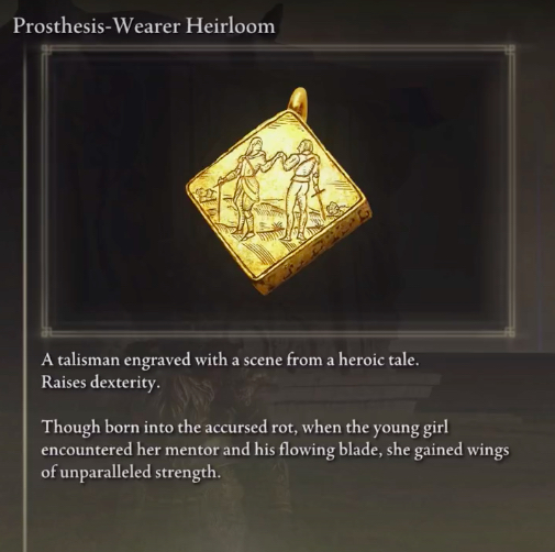 Elden Ring Prosthesis Wearer Heirloom