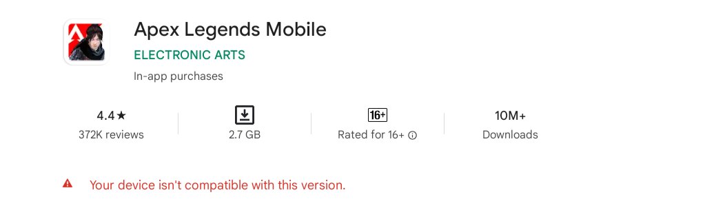 Apex Legends Mobile Not Compatible Error In Action