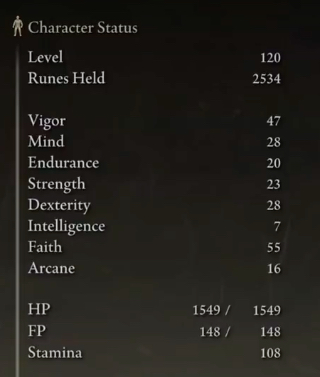 Elden Ring Character Stats