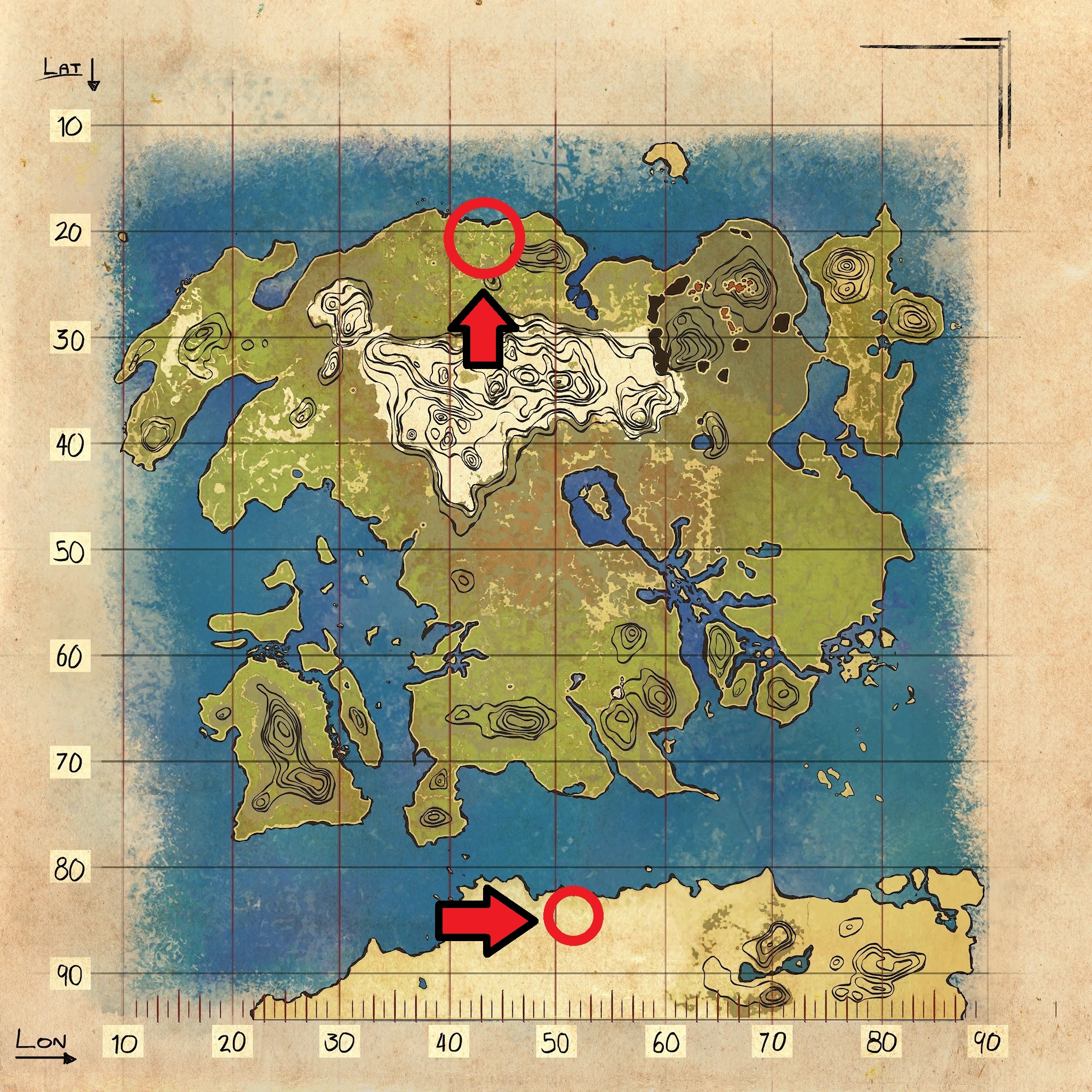 Salt's Resource Map in Lost Island in Ark.