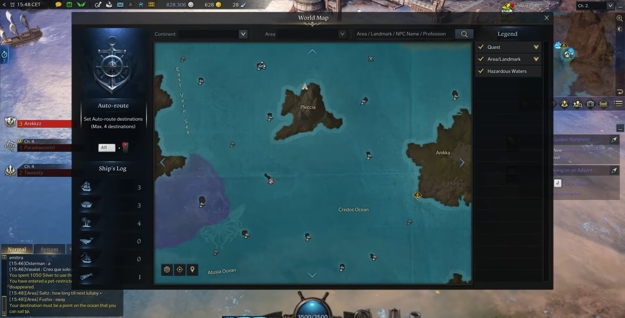 Zoomed in World Map - Lost Ark