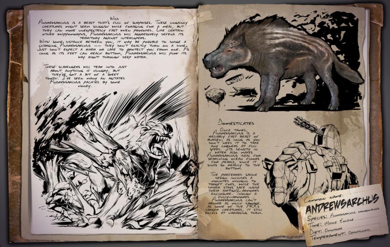 Ark Survival Evolved Fjordur Map: Andrewsarchus