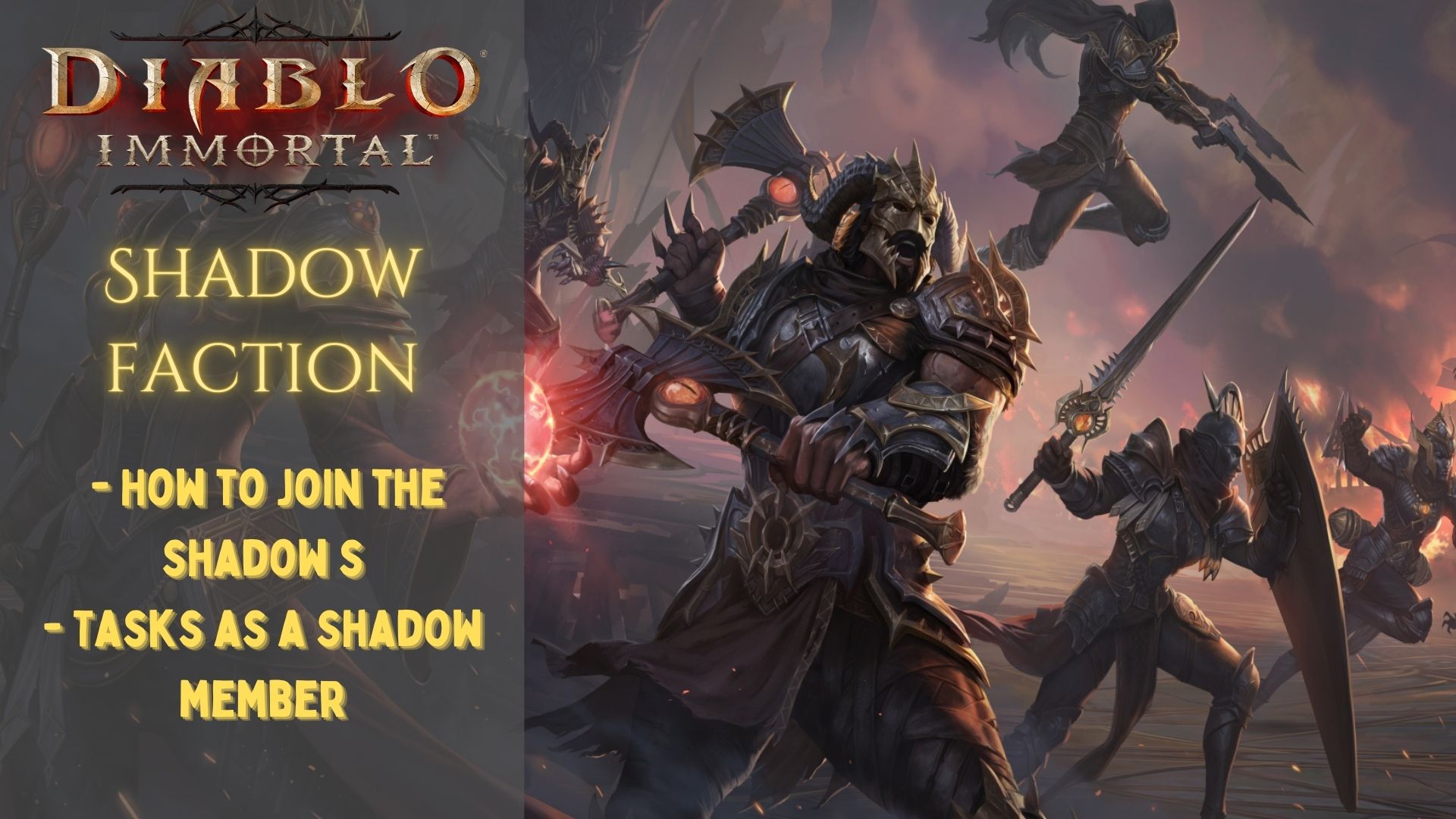 Diablo Immortal: Factions - Shadow War 8v8 Alley of Blood Guide