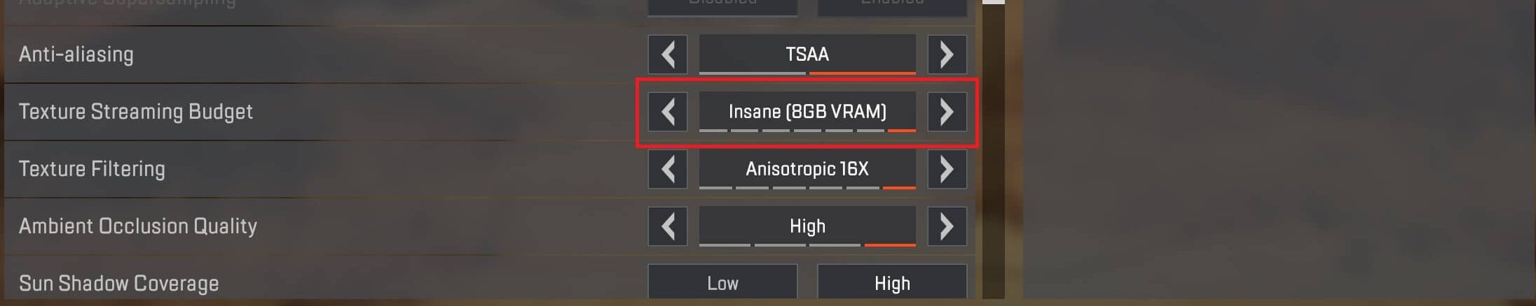 Apex Legends VRAM