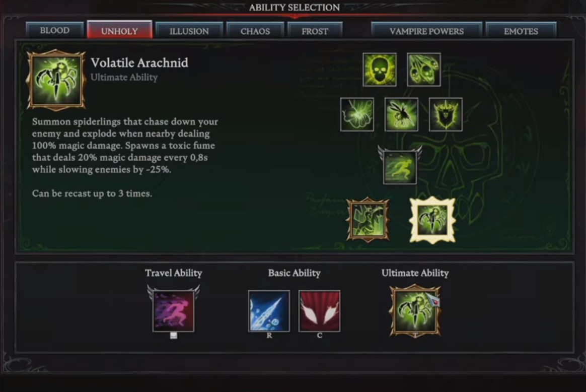 V Rising Ultimate Abilities volatile arachnid