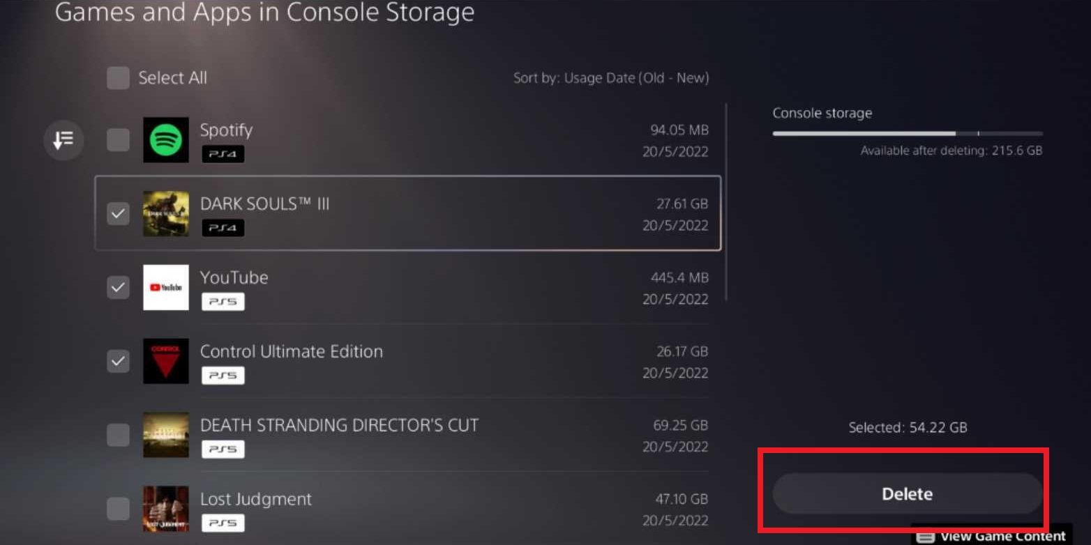 Ps5 deleting games