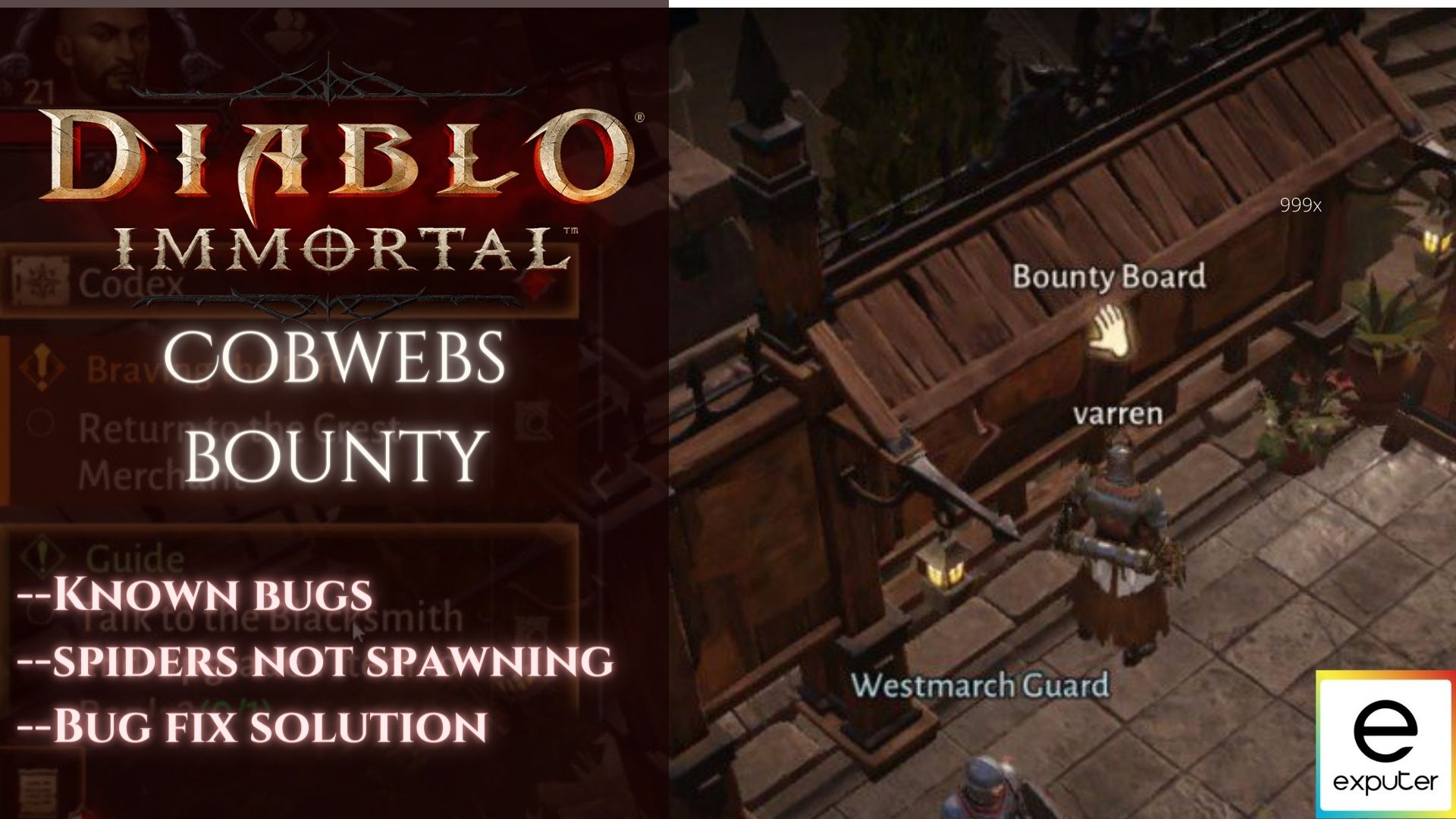Diablo Immortal Cobwebs: Bugged Bounty [SOLVED] - eXputer.com