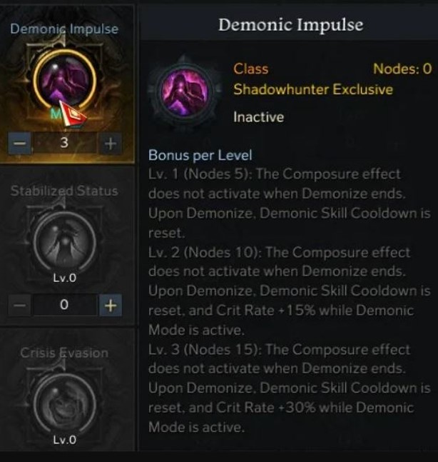 Lost Ark Best Engravings For Shadow Hunter Demonic Impulse Function