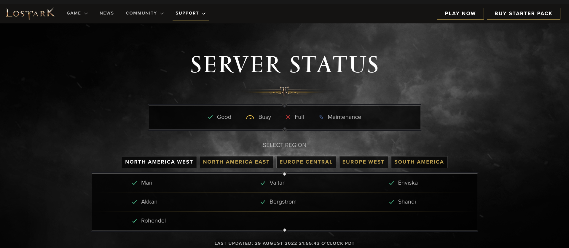 Lost Ark Server Status