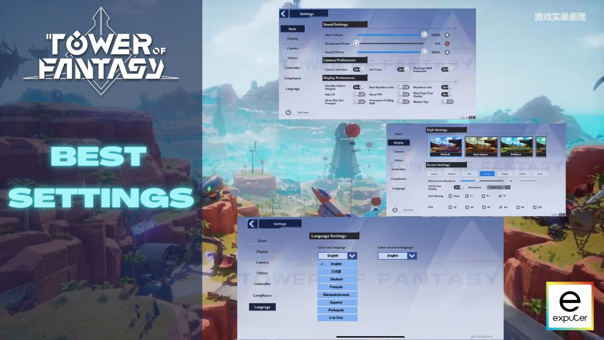 BEST Tower Of Fantasy Settings: High FPS & Performance
